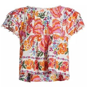 🌴🌺 Farm Rio Spring Bananas Tropical Floral Top NWT